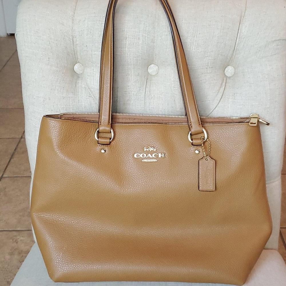 Coach leather tote